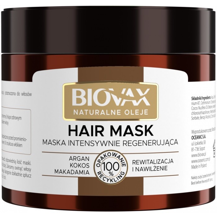 L'BIOTICA BIOVAX Maseczka Naturalne Oleje 250 ml