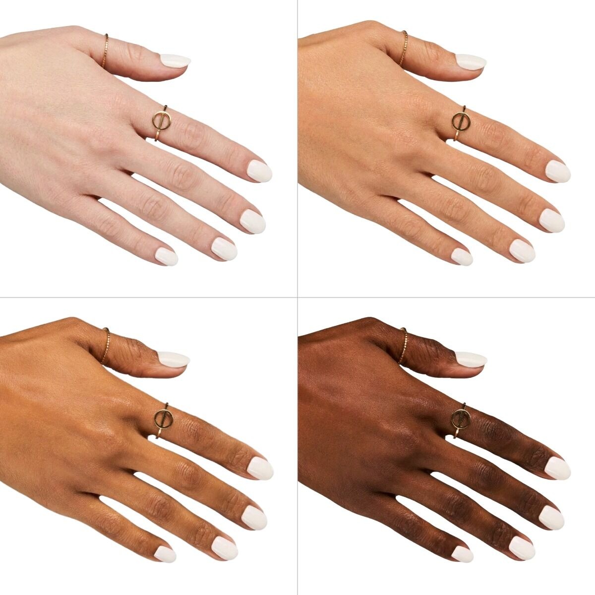 mocno napigmentowany biały lakier hybrydowy french manicure