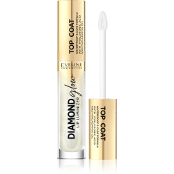Błyszczyk top coat do ust z kwasem hialuronowym Eveline Diamond Glow