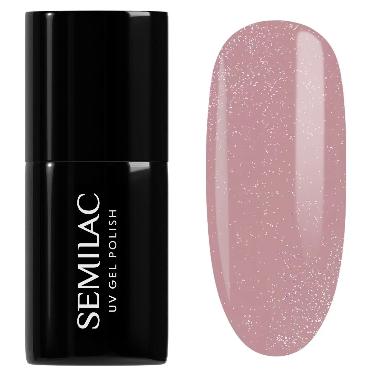Beżowy lakier Semilac Shimmer Dust Beige z brokatem