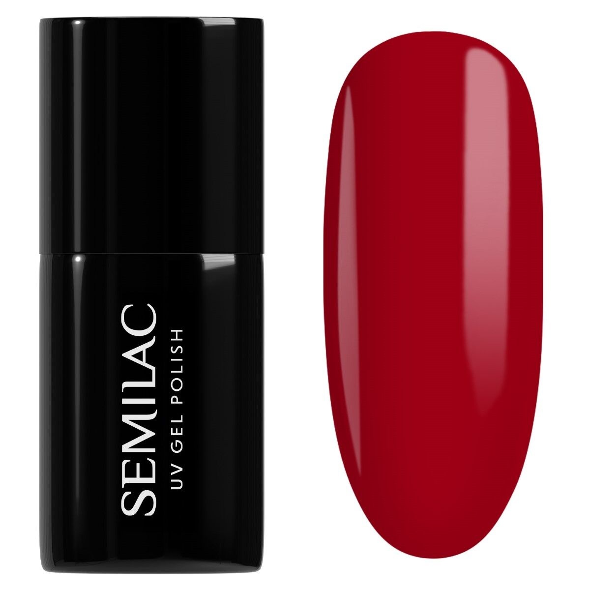 Ciemnoczerwony lakier Semilac Intense Red z bordową nutą