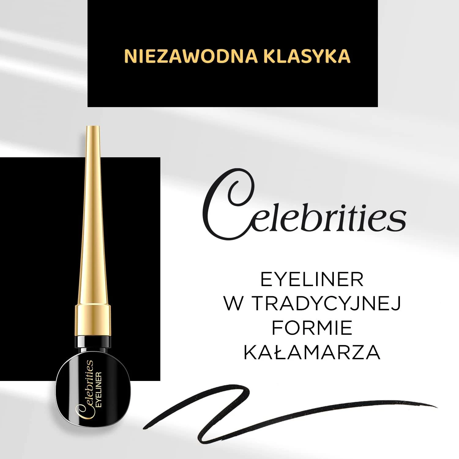 Eveline Celebrities Eyeliner Czarny Widelash - obrazek 6
