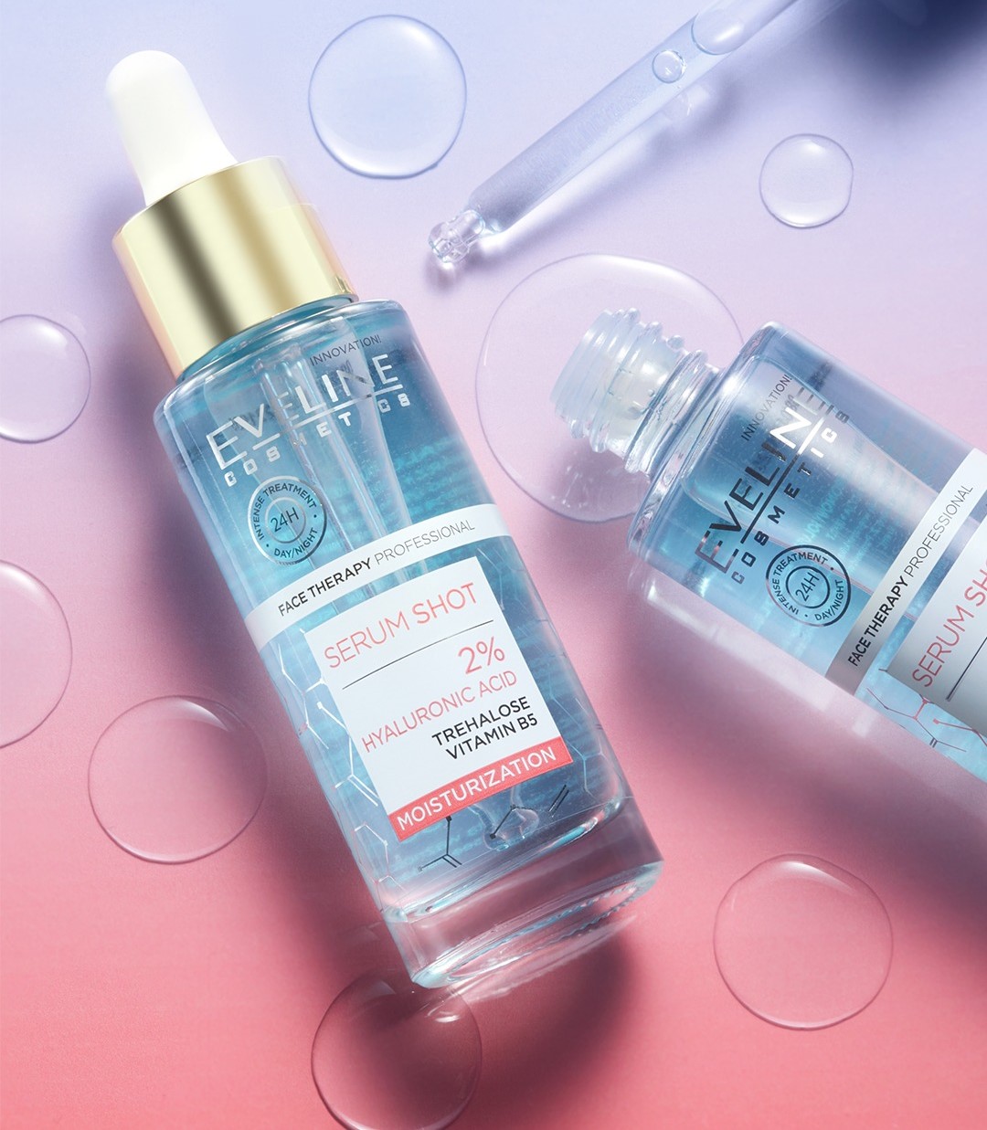 Eveline Serum Shot 2% Kwas Hialuronowy Nawilżające Serum do Twarzy, Szyi i Dekoltu - obrazek 3