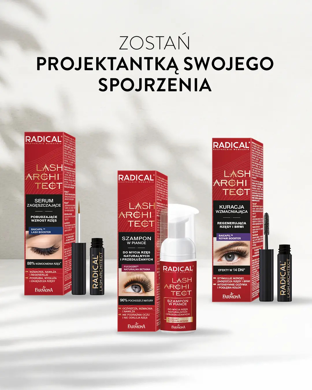 Farmona Radical Lash Architect Szampon w Piance do Mycia Rzęs Naturalnych i Przedłużonych - obrazek 4