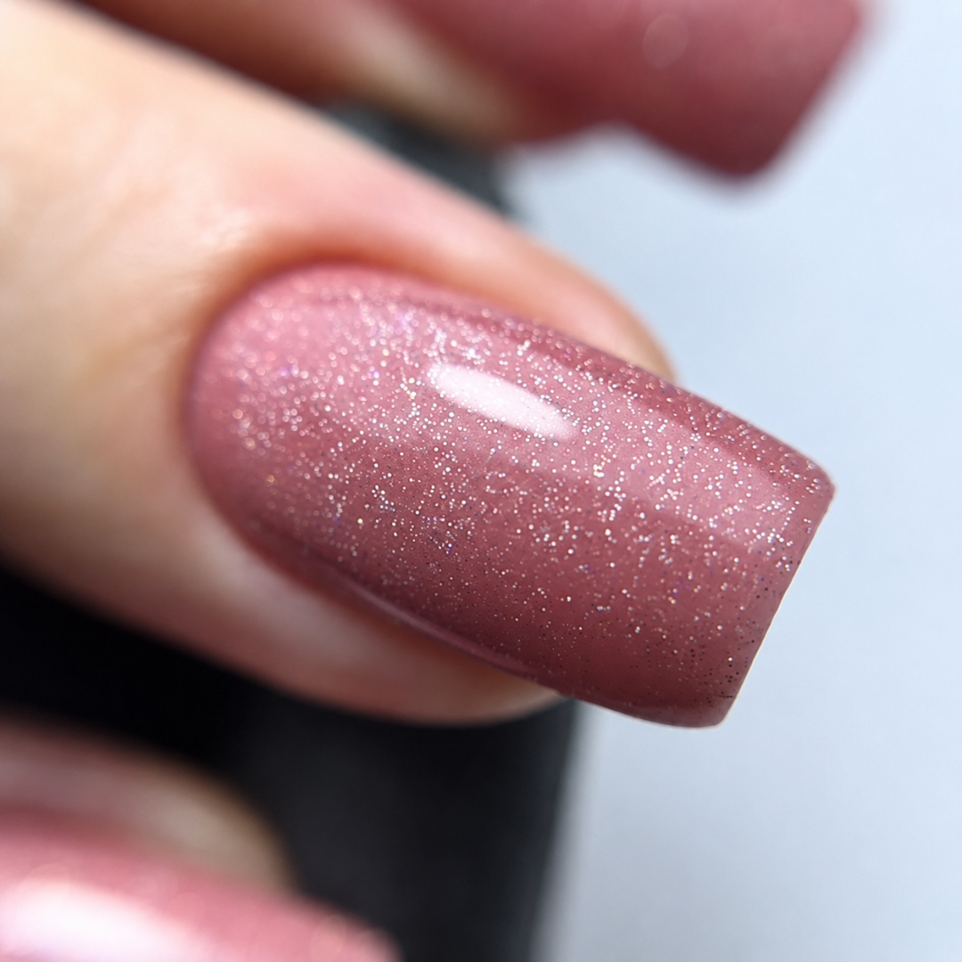 lakier hybrydowy ze srebrnym brokatem Shimmer Dust
