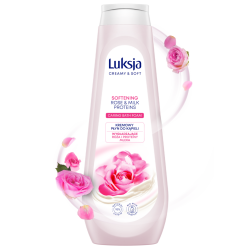 Kremowy płyn do kąpieli Luksja Creamy & Soft Róża i Proteiny Mleka