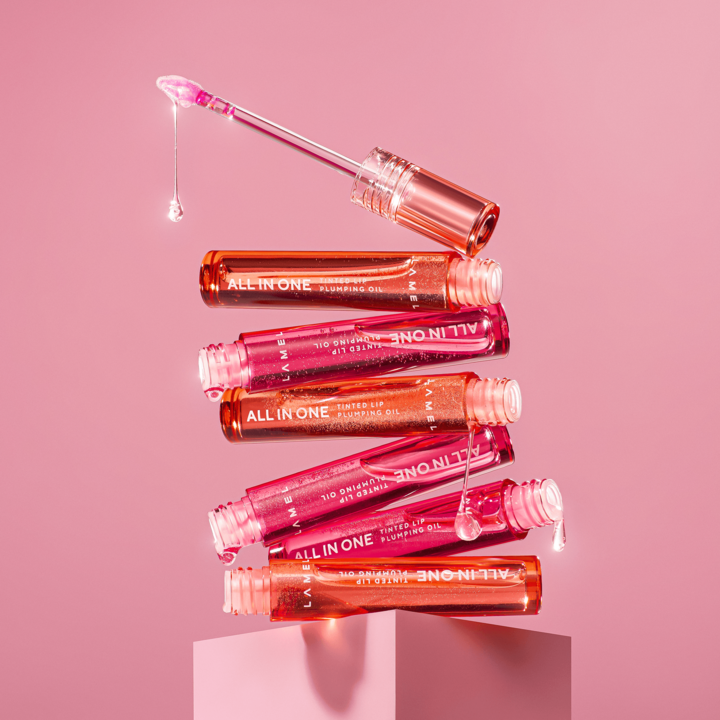 Lamel All in One Lip Oil Nawilżający Olejek do Ust 402 Pink Sparkle - obrazek 4