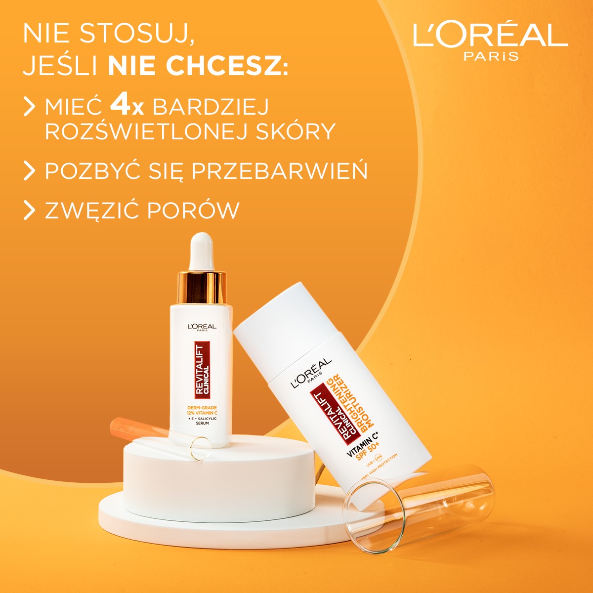 loreal-revitalift-clinical-rozświetlający-krem-na-dzień-spf50-na-przebarwienia-skóry
