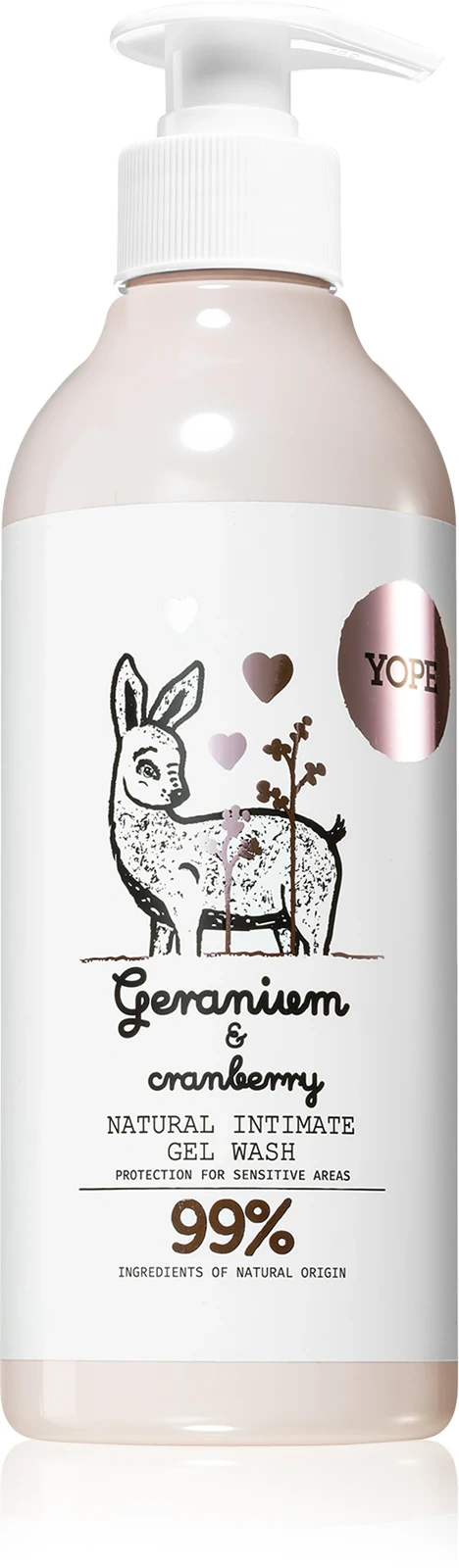 łagodny żel intymny Yope Geranium Żurawina