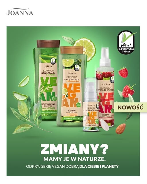 Nawilżający szampon z aloesem do włosów suchych i normalnych Joanna Vegan - obrazek 6