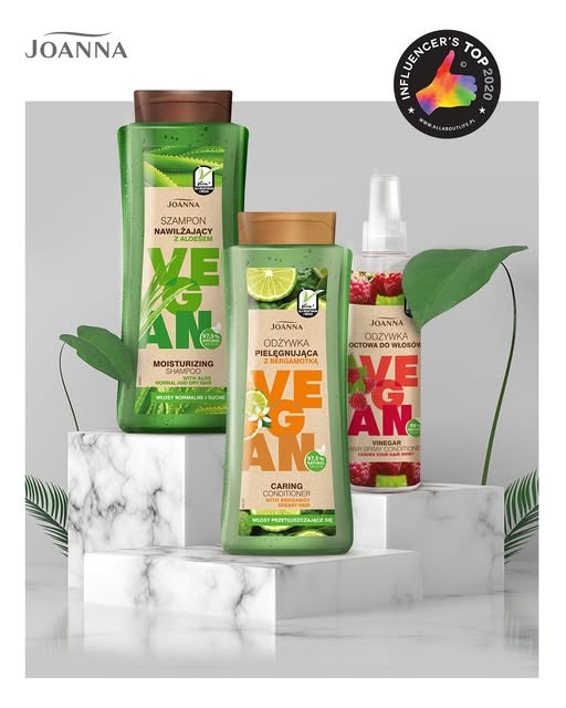 Nawilżający szampon z aloesem do włosów suchych i normalnych Joanna Vegan - obrazek 9
