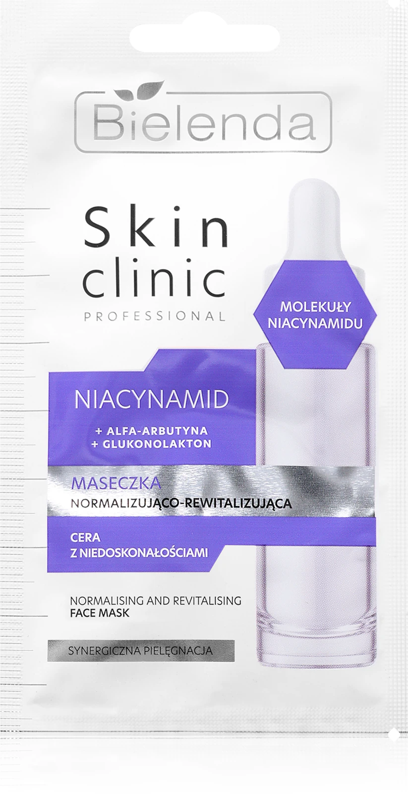 maseczka z niacynamidem na niedoskonałości Bielenda Skin Clinic Professional