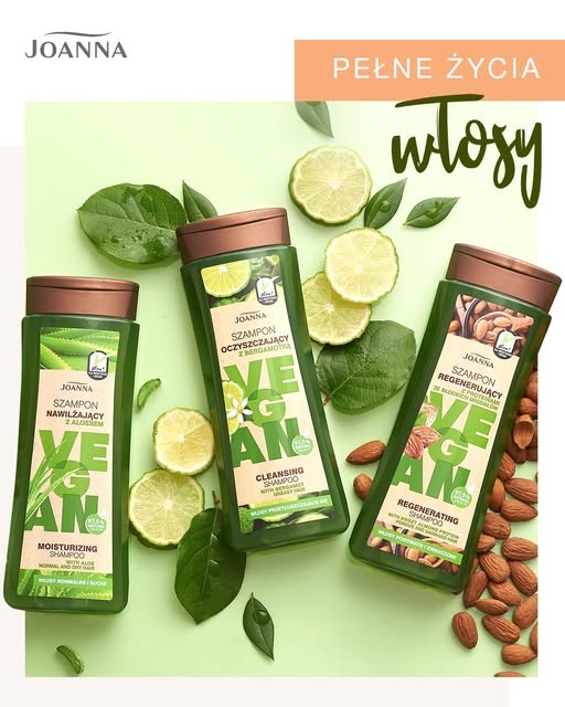 Joanna Vegan szampon z bergamotką do włosów przetłuszczających się