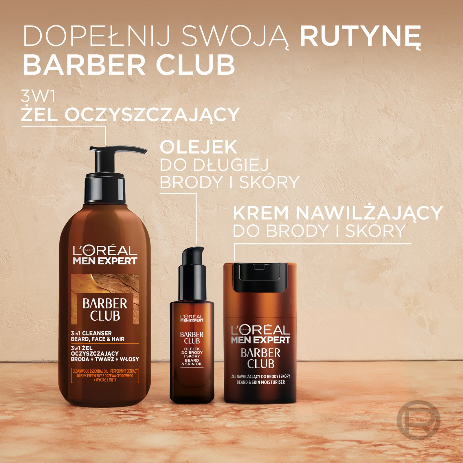 Loreal Men Expert Barber Club żel do brody twarzy i włosów