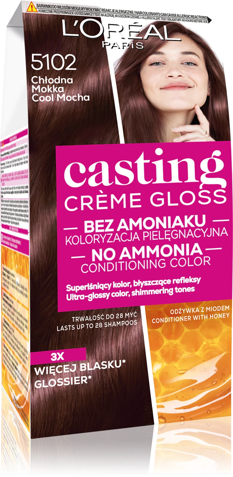 Loreal Casting Creme Gloss farba do włosów Chłodna Mokka