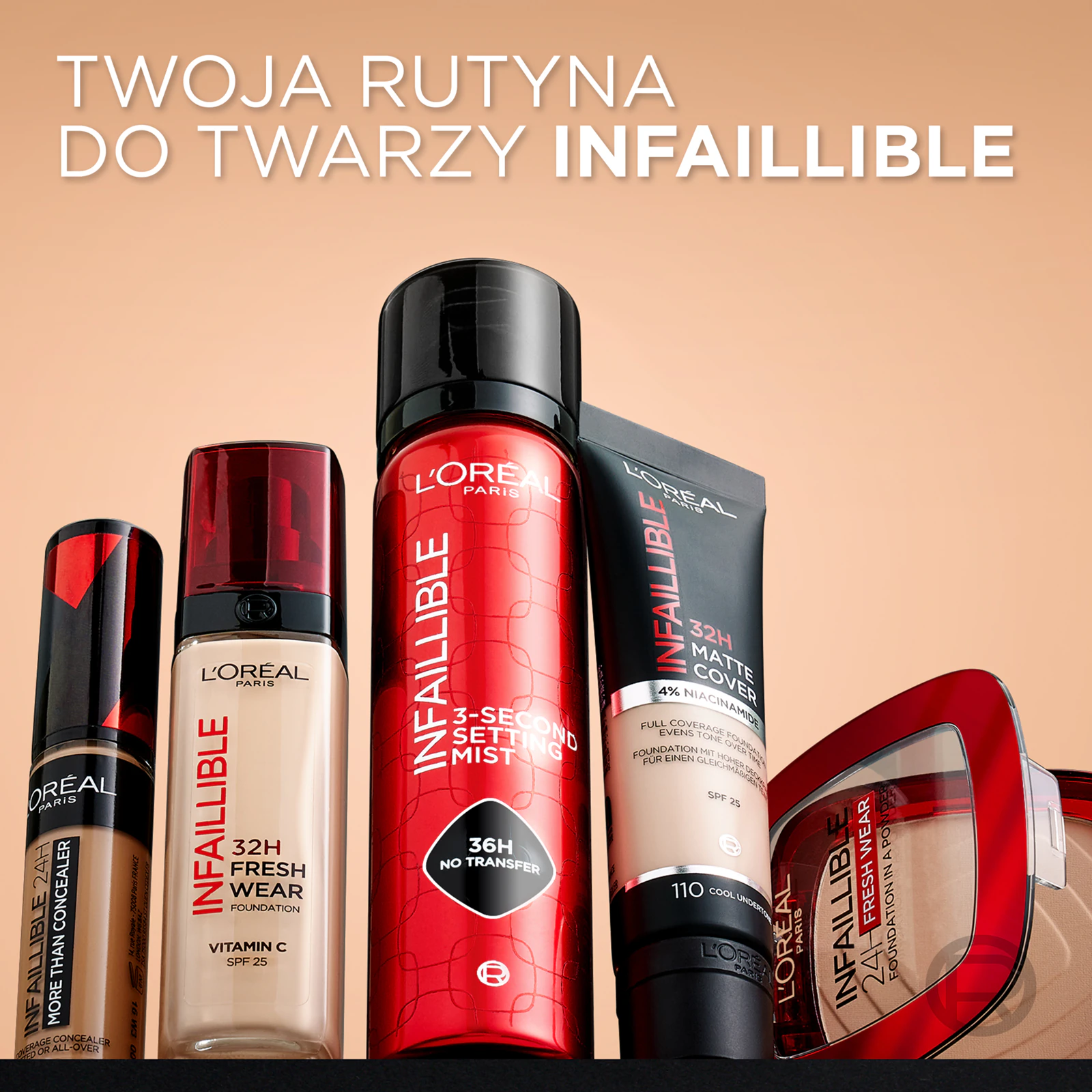 podkład który nie waży się na nosie