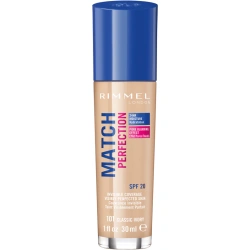 Podkład dopasowujący się do skóry SPF 20 Rimmel Match Perfection 101 Classic Ivory