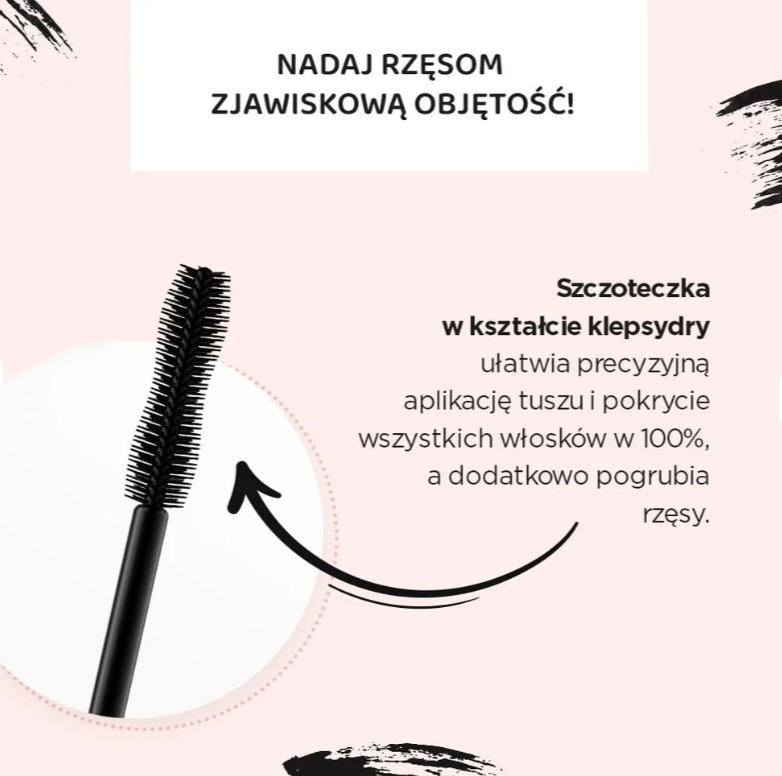 tusz do rzęs z silikonową szczoteczką