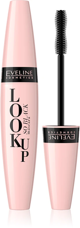 ultraczarny tusz Eveline Look Up So Black z silikonową szczoteczką