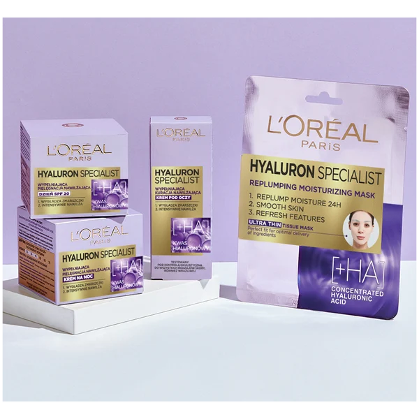 Przeciwzmarszczkowy krem nawilżający do twarzy na dzień Loreal Hyaluron Specialist - obrazek 13
