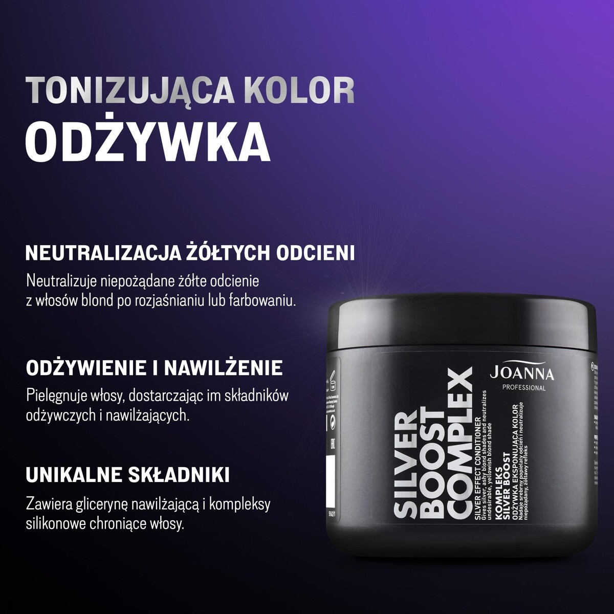 srebrna odżywka do chłodnego odcienia blondu