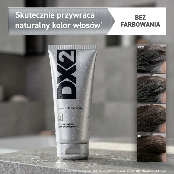 DX2 szampon przeciw siwieniu ciemnych włosów