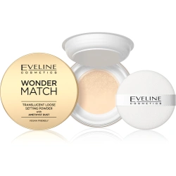 Transparentny puder sypki z pyłem ametystowym Eveline Wonder Match