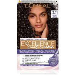 Loreal Excellence Creme 3.11 farba do włosów Ultrapopielaty Ciemny Brąz