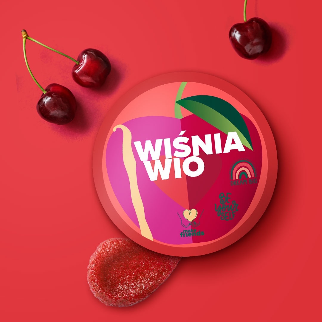 peeling do ciała o zapachu wiśni i wanilii