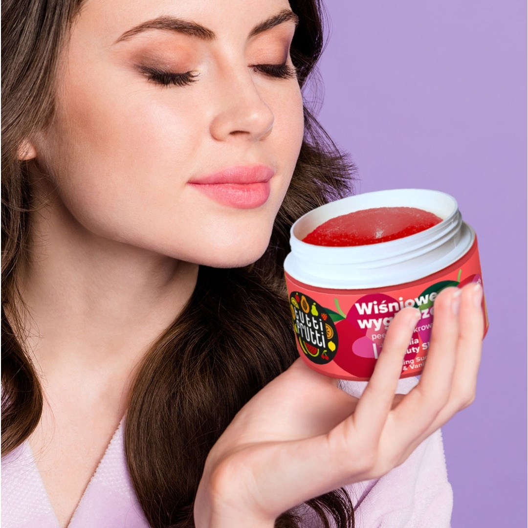 Wygładzający cukrowy peeling do ciała z witaminą A Farmona Tutti Frutti Wiśnia Wio - obrazek 7