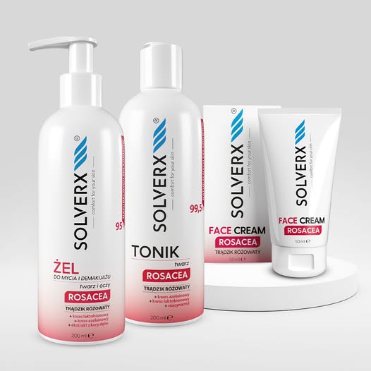 Solverx Rosacea żel do mycia twarzy na trądzik różowaty