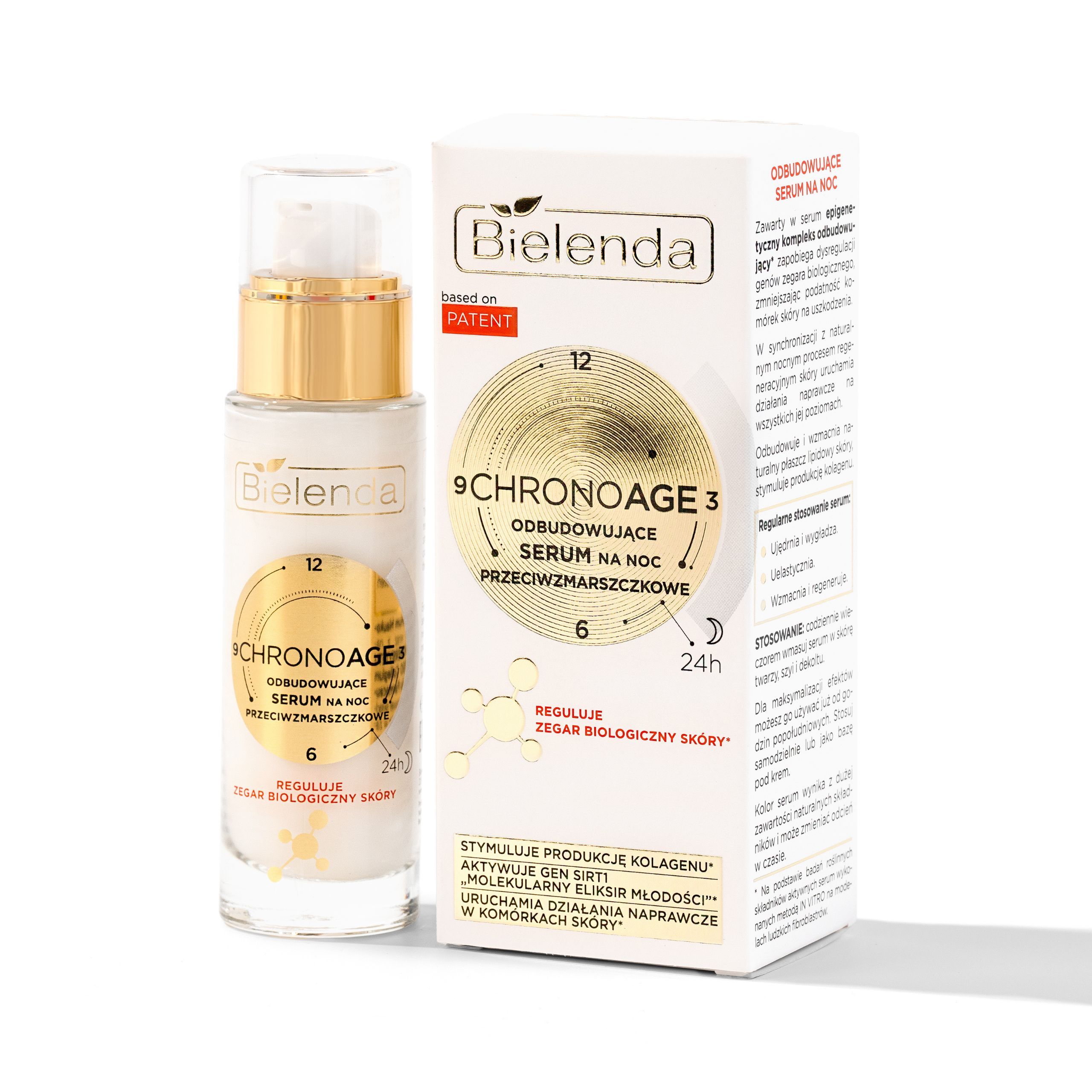 Bielenda Chrono Age 24H Odbudowujące Serum Przeciwzmarszczkowe na Noc - obrazek 3