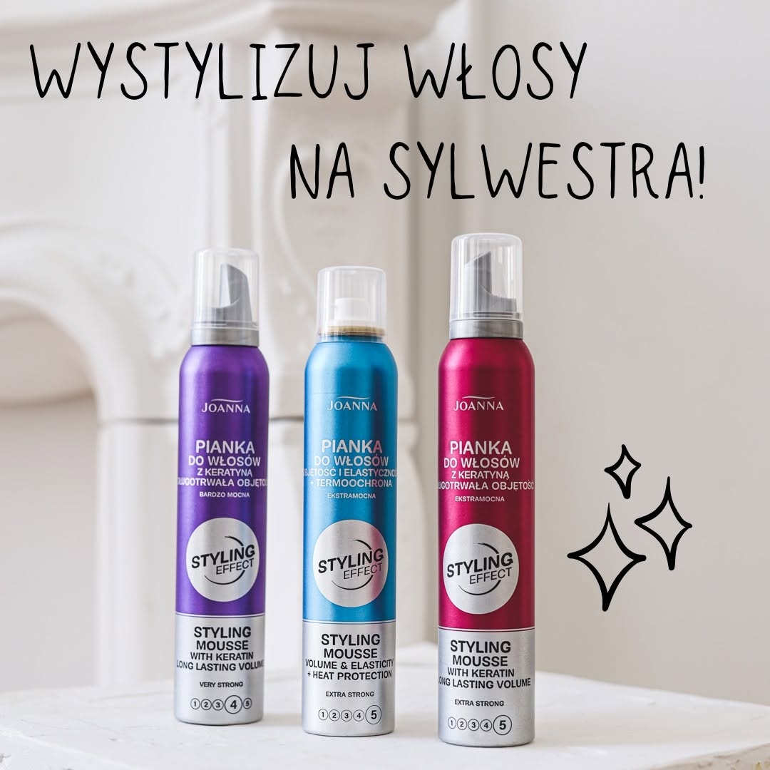 Bardzo mocna pianka do włosów z keratyną na długotrwałą objętość Joanna Styling Effect - obrazek 4