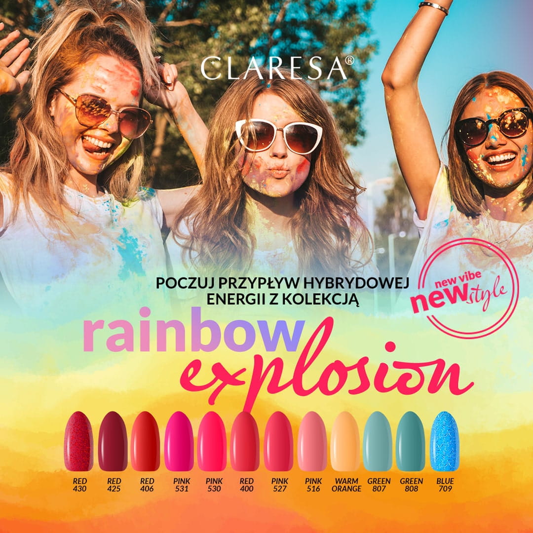 Claresa Lakier hybrydowy RED 406 - obrazek 2