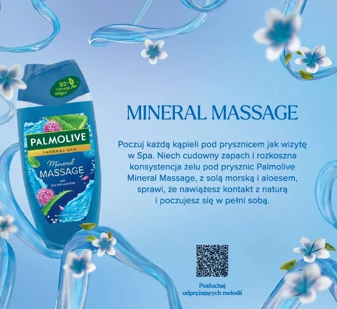 Głęboko oczyszczający żel pod prysznic z solą morską i aloesem Palmolive Thermal Spa Mineral Massage - obrazek 4