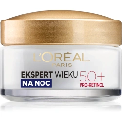 krem na noc 50+ na zmarszczki i utratę jędrności Loreal