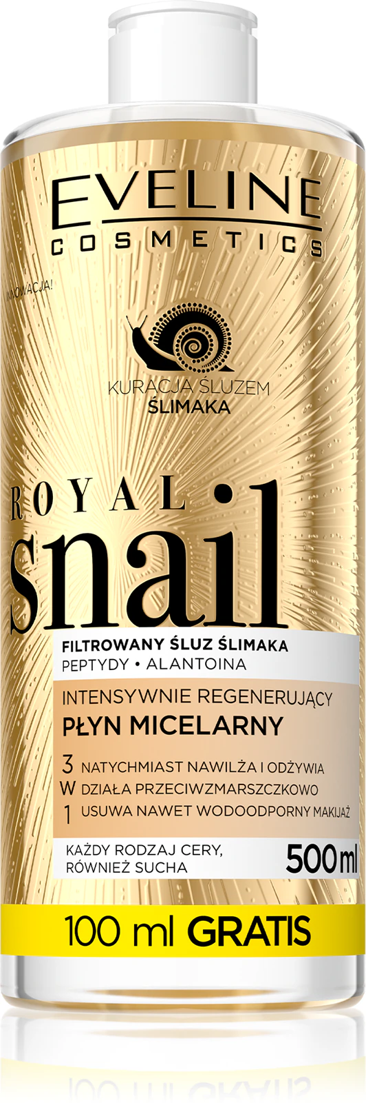 regenerujący płyn micelarny Eveline Royal Snail ze śluzem ślimaka