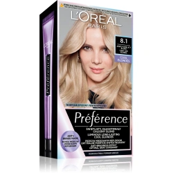 Loreal Preference 8.1 farba do włosów Jasny Popielaty Blond