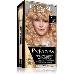 Loreal Preference 8.3 farba do włosów Jasny Złocisty Blond