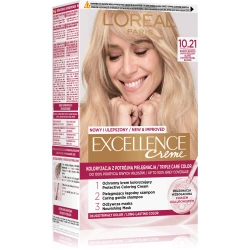 Loreal Excellence Creme 10.21 farba do włosów Bardzo Bardzo Jasny Perłowy Blond
