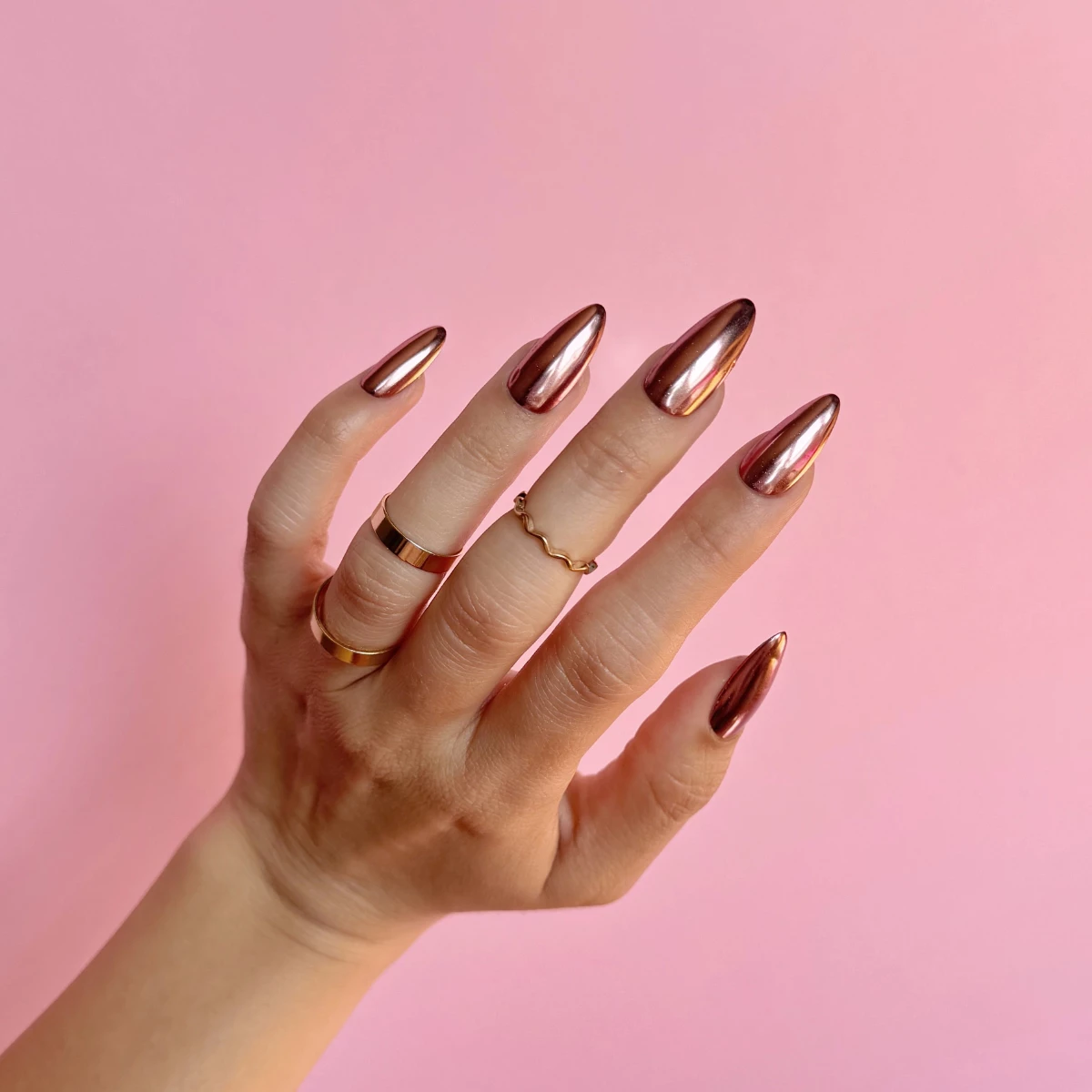 HI HYBRID Pyłek do paznokci Mirrow Dust 503 Rose Gold - obrazek 2