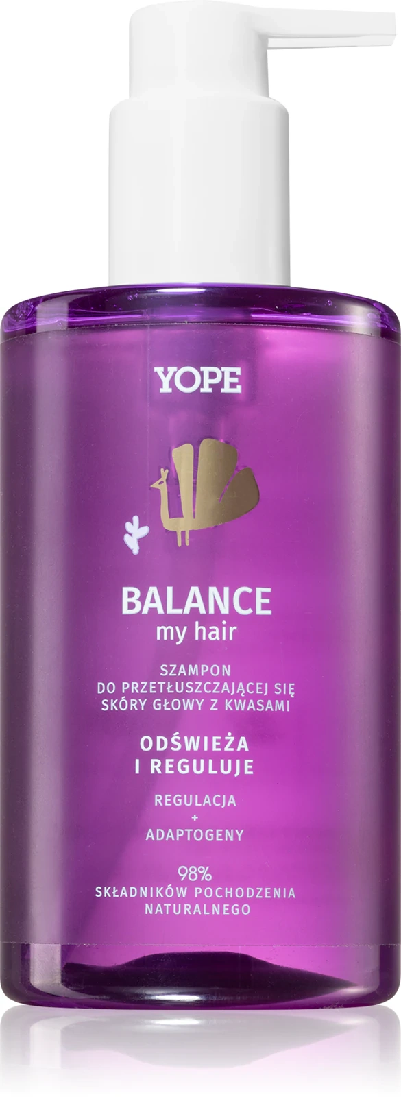 szampon Yope z kwasami do tłustej skóry głowy