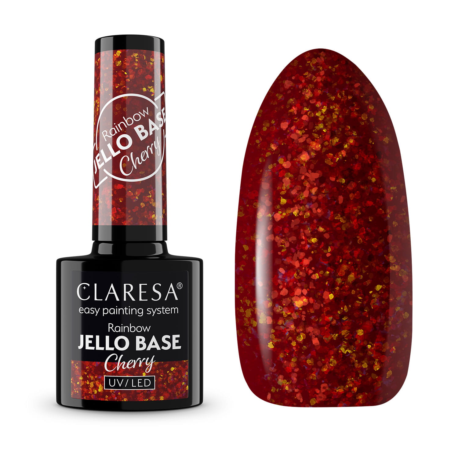 Claresa Rainbow Jello Base Baza Hybrydowa Cherry
