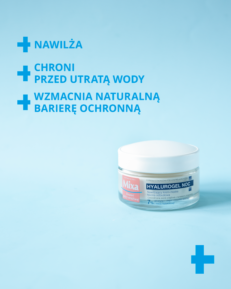 Mixa Hyalurogel Noc Nawilżający Krem Maska - obrazek 8