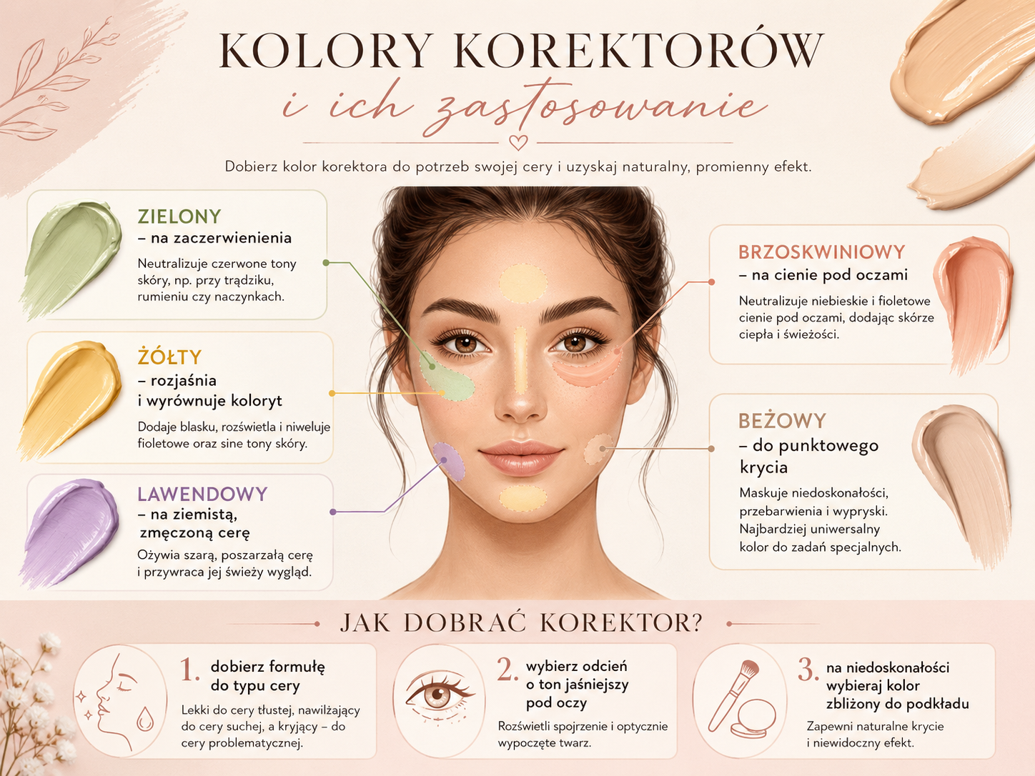 Kolorowe korektory do twarzy – jak używać?