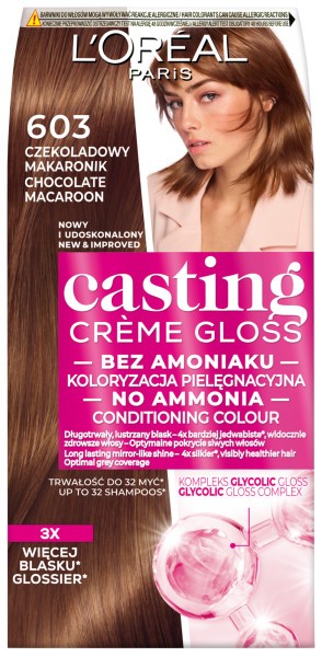 LOREAL Casting Creme Gloss Krem koloryzujący nr 603 Czekoladowy Nugat