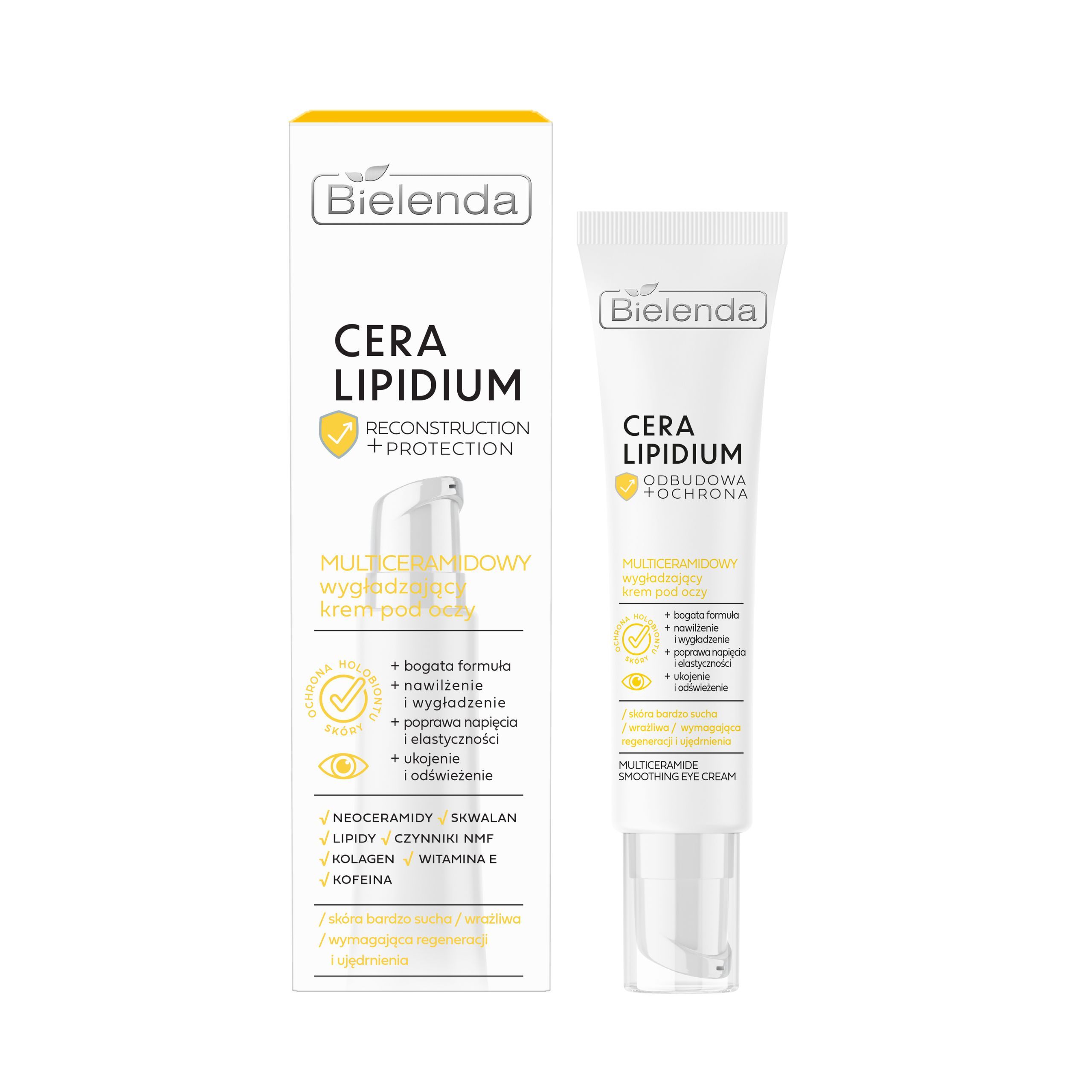 Bielenda Cera Lipidium Multiceramidowy Wygładzający Krem pod Oczy