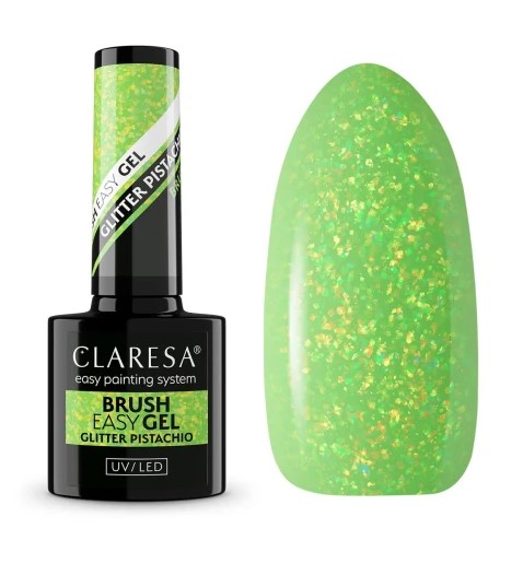 claresa-brush-easy-gel-żel-do-paznokci-glitter-pistachio-zielony-z-brokatem