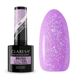 Claresa-Brush-Easy-Gel-żel-do-paznokci-Glitter-Violet-głęboki-fiolet