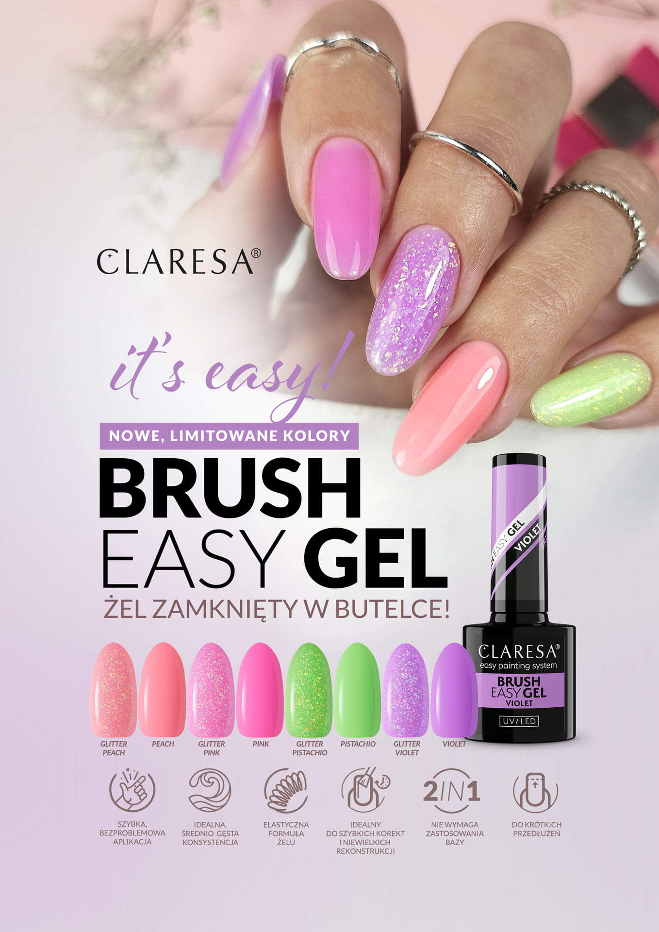 Claresa-Brush-Easy-Gel-żel-do-paznokci-Peach-delikatny-na-lato